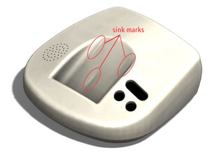 injection molding defects: sink marks