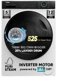10 Best Front Load Washing Machines In India 11 Haier 8 Kgs 5 Star Inverter Front Load Washing Machine